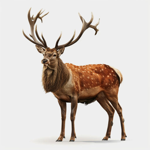 Realistic hunting clipart on flat white background