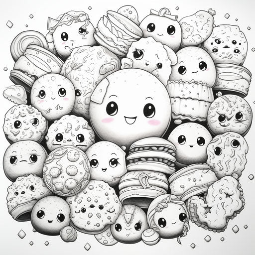 Delicious sweets in various shapes and sizes