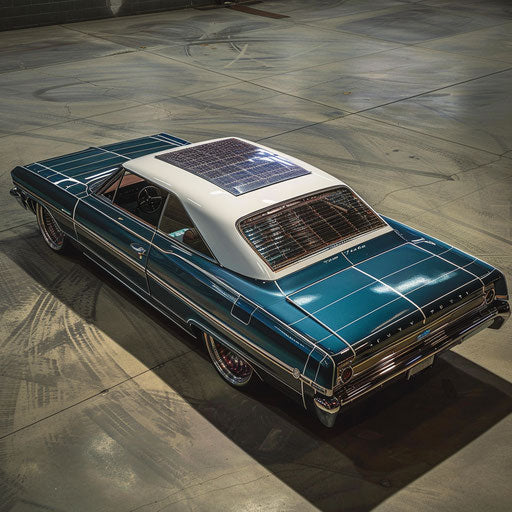 Electric Chevrolet Bel Air with integrated solar panels