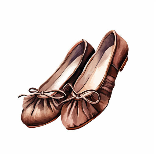 Ballet shoes in the style of Chiaroscuro Art