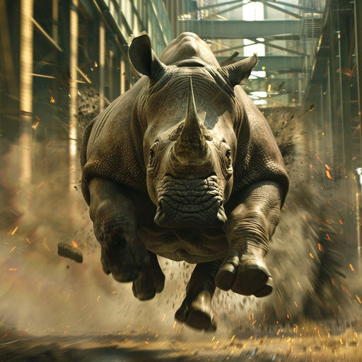 Rhino in high-speed chase in action-packed thriller