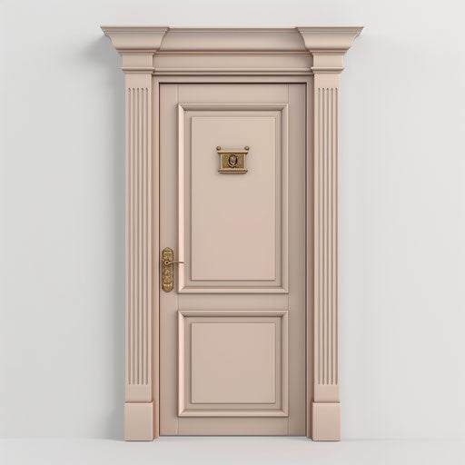 Photo realistic door clipart with dynamic colors