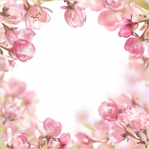 Pink border with white background and dynamic colors