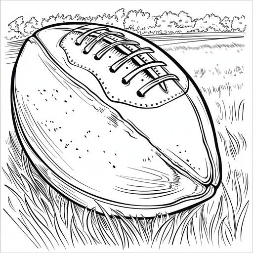 A football field with a simple and bold ball