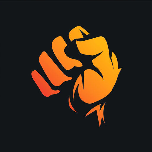 Powerful fist logo design