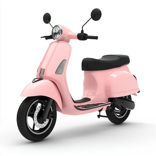 3D scooter on white background, isolated clipart