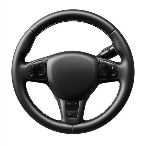 Realistic clipart of a car steering wheel, high resolution