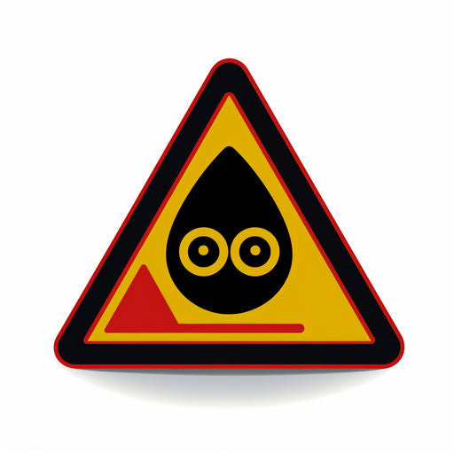 Warning clipart in the style of Minimalist, on white background