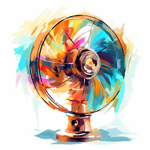 Electric fan in Impressionistic Art style