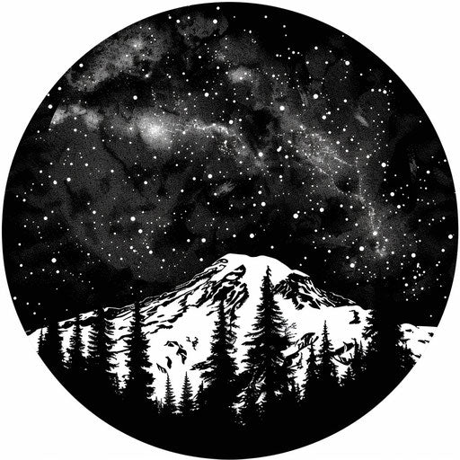 Milky Way Stars on Mt. Rainier