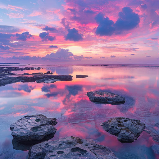 Nusa Dua Beach, Indonesia at dusk