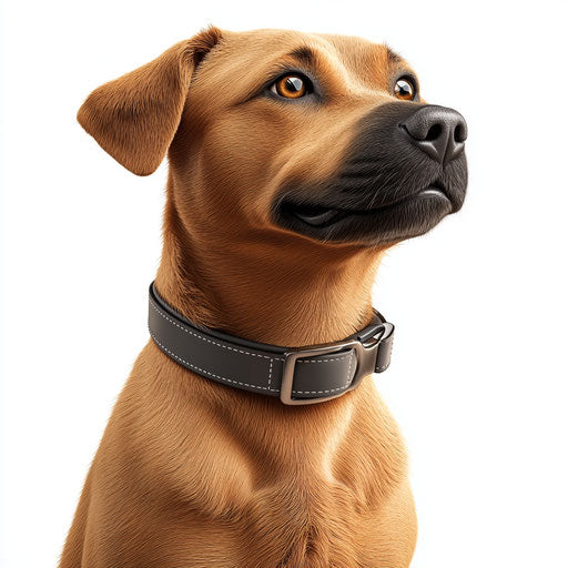 3D Dog Collar in photo realistic style, flat white background, isolated clipart