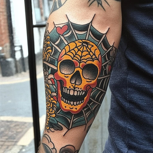 Spider Web Elbow Tattoo Tattoo Design Kit