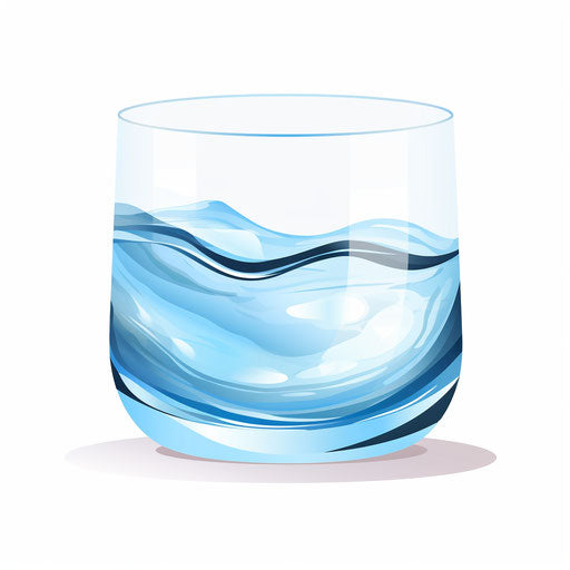 Minimalist water illustration on white background