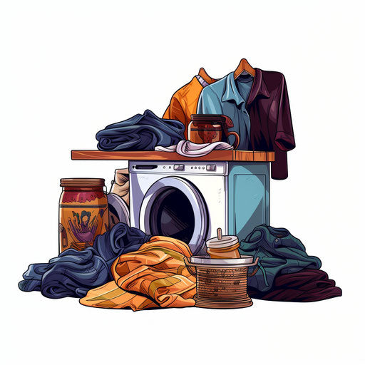 Laundry clipart in the style of Chiaroscuro Art