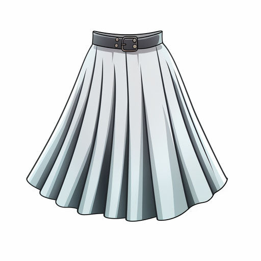 Minimalist style skirt on white background