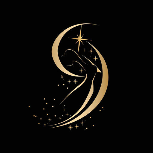 Luxury cleaning logo with gold accents on black background