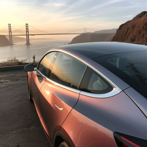 Tesla model 3 rear view