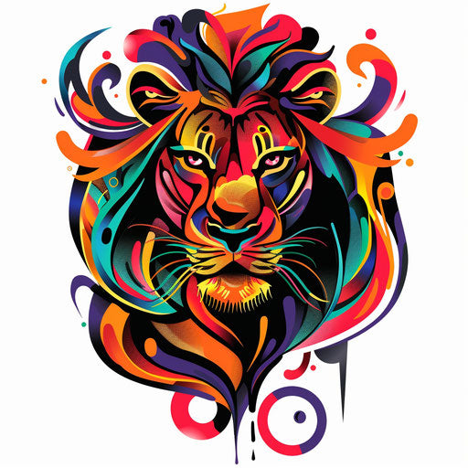 Vibrant tattoo sketch of a hakuna matata symbol