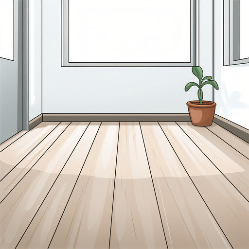 Minimalist style floor illustration on white background