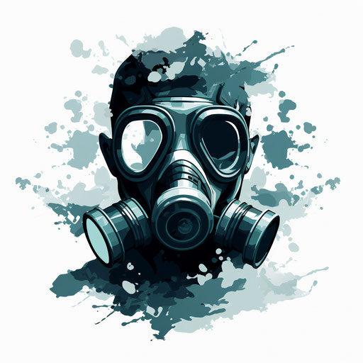 Oxygen clipart in the style of Chiaroscuro Art, on white background