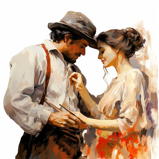 Clipart shared in the style of Oil painting, on white background