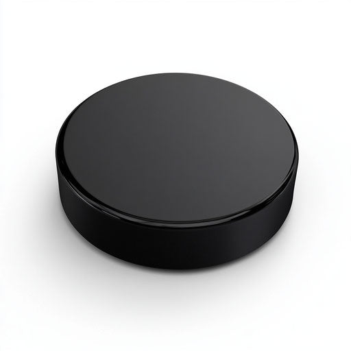 3D Hockey Puck on white background, realistic style
