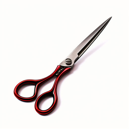 Illustration of scissors in chiaroscuro style, on white background