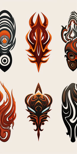 Tribal tattoo designs, poured and handcrafted style