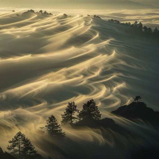 Mystical fog on Mount Tamalpais slopes