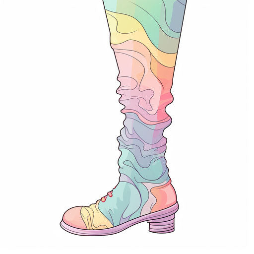 Leg illustration in Pastel Colors Art style