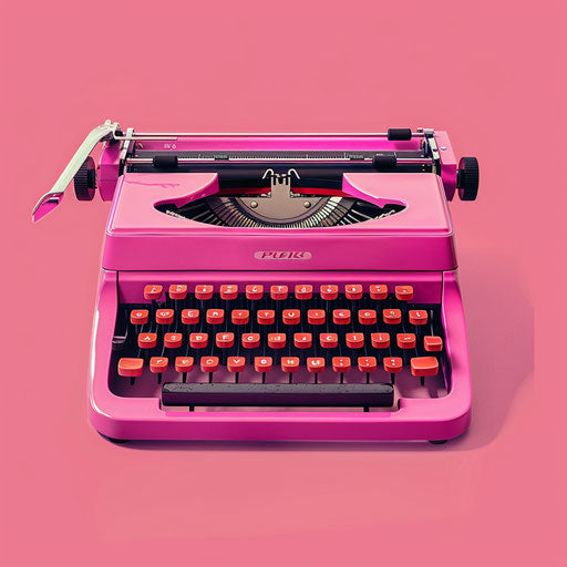 Grammar clipart on bright magenta background