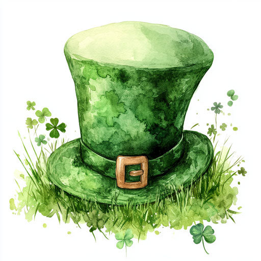 St. Patrick's Day hat, cartoon illustration