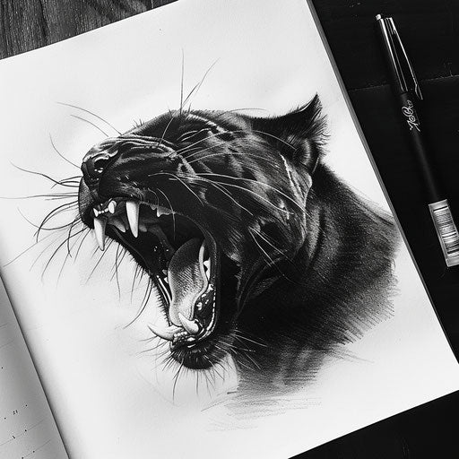 Dazzling Black Panther Tattoo Files