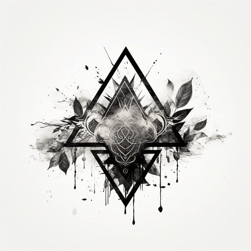 Tribal triangle tattoo pattern for women