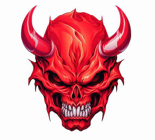 Devil with horned skull png x2, transparent png download