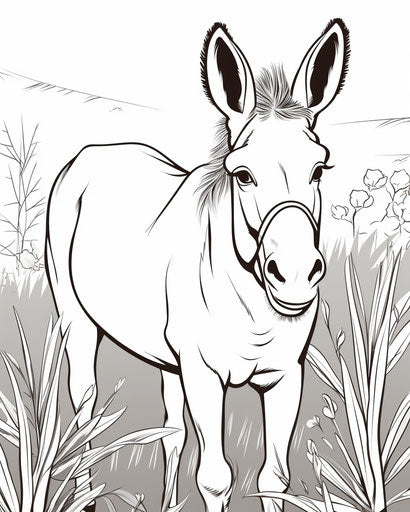 Free donkey coloring pages