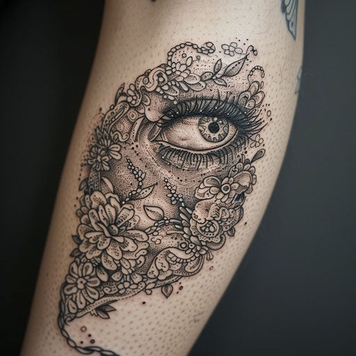 Freckle tattoos with intricate details