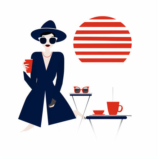 Weekend illustration in Minimalist style, on white background