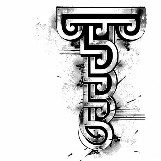 Greek traditional design as elegant tattoo