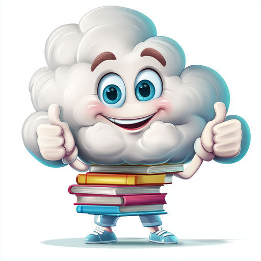 Humorous Clouds Caricature Clipart for Editorial Content