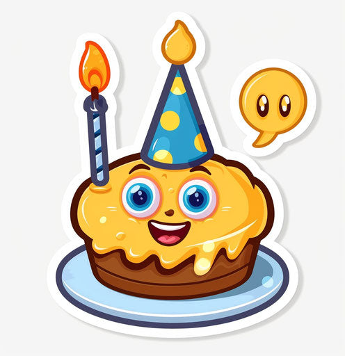 Blowing out the emoji candle