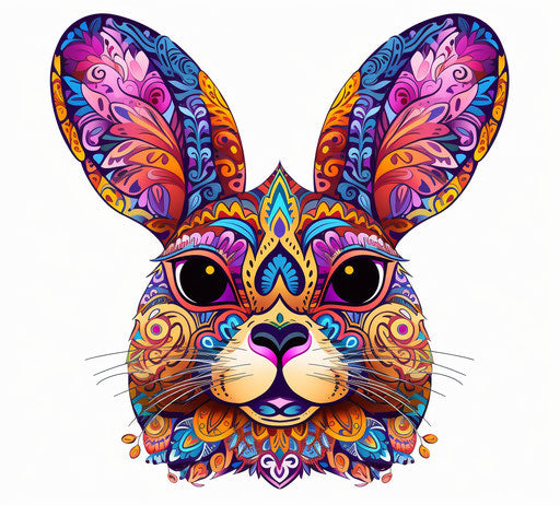 Vibrant Rabbit Tattoo Flash Set