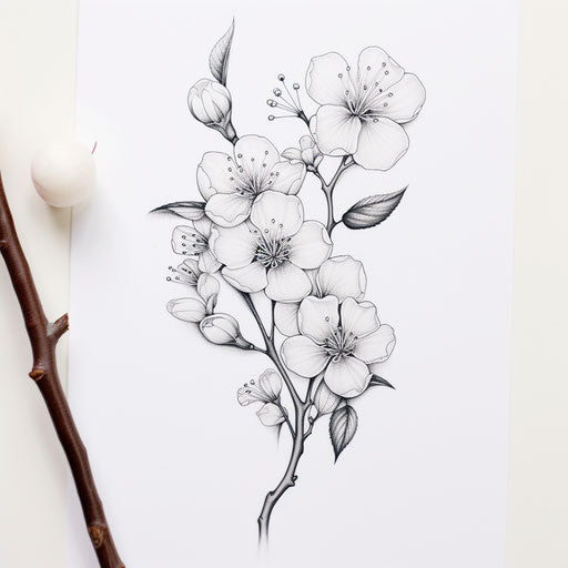 Cherry Blossom Tattoo Design Pack