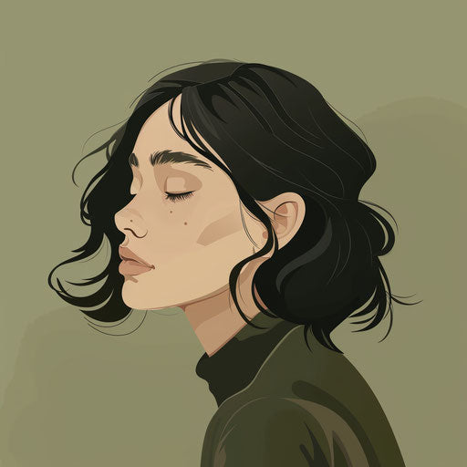 Realistic feelings clipart on muted olive backdrop