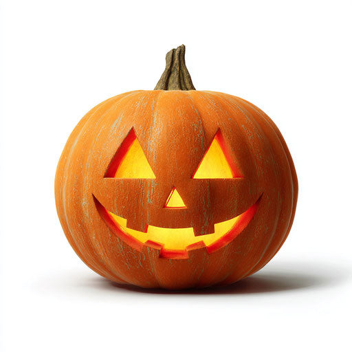 Vibrant Halloween pumpkin with a mischievous smile