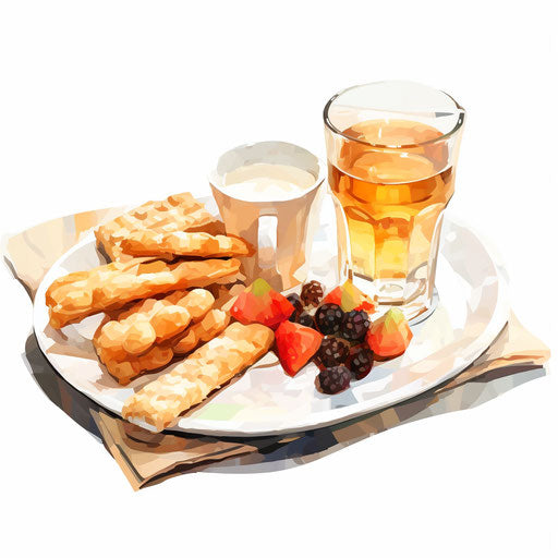 Snack Clipart in the style of Impressionistic Art