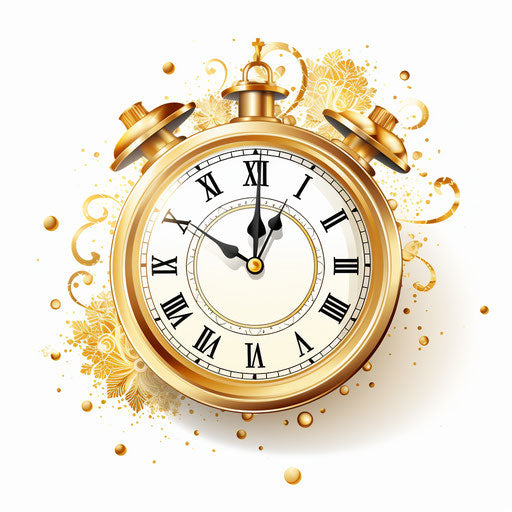 New year clipart 2024 in a Minimalist style, on white background