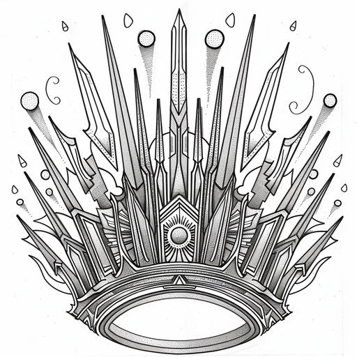 Modern crown with abstract and bold design