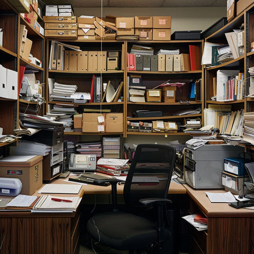 Meticulous and organized space of a forensic accountant